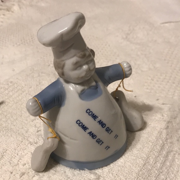 Dinner bell chef “come and get it” porcelain Art Deco Home Kitchen - Picture 5 of 6
